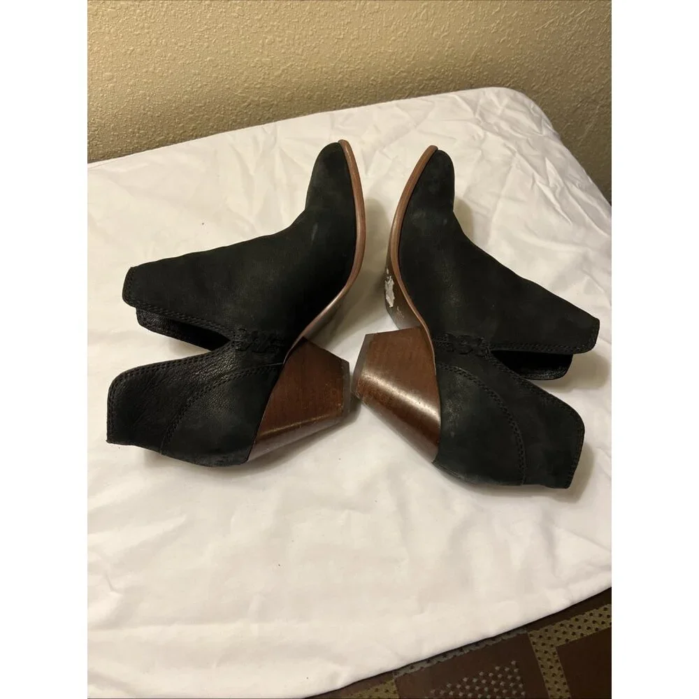 Womens Size 6 Frye Reina Black Boots Bootie EUC Pointed‎ Toe Western Cow Girl